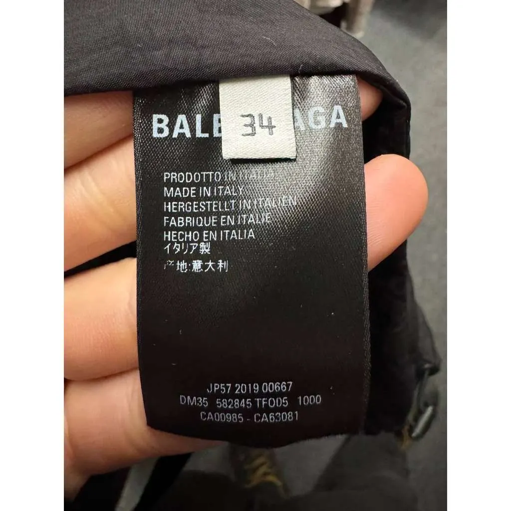 Balenciaga Polyamide Oversized Wrap Jacket Coat Black Cotton Very good - Box View