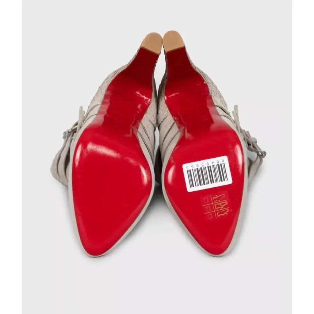Christian Louboutin Boots Grey Leather Very good - Box View