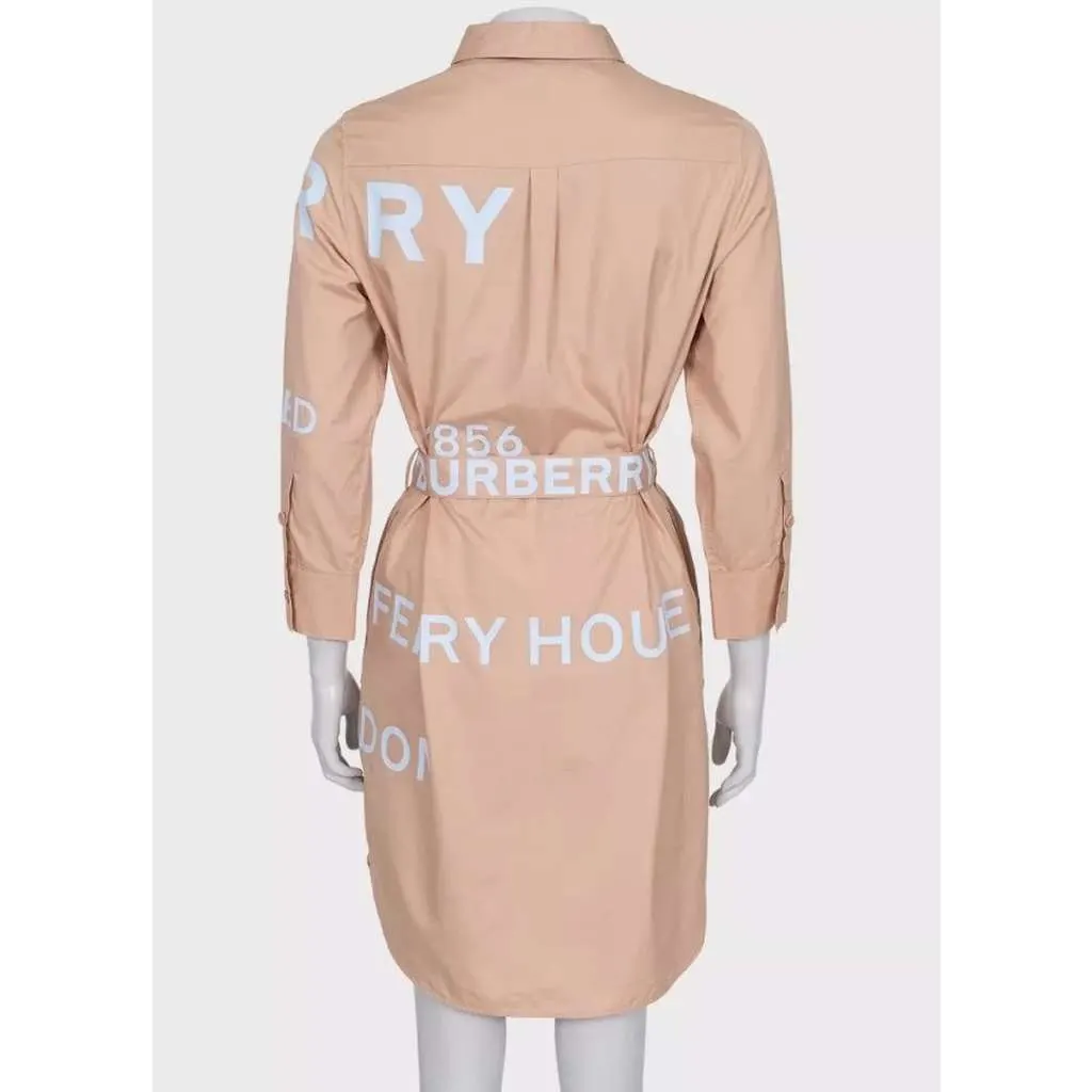 Burberry Shirt Dress Brown Cotton Very good - Inside View