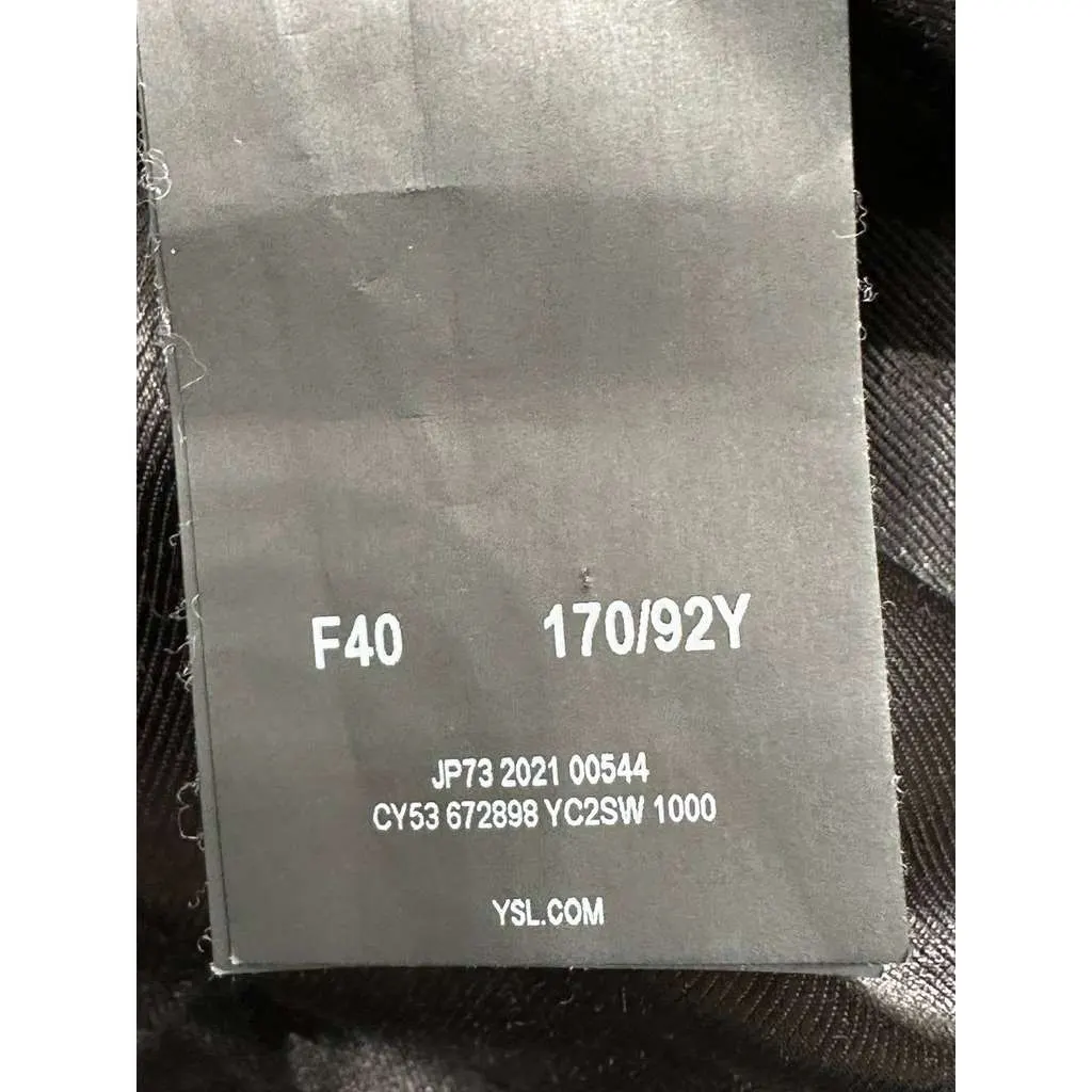 Saint Laurent Hooded Lambskin Down Jacket Black Leather Very good - Box View