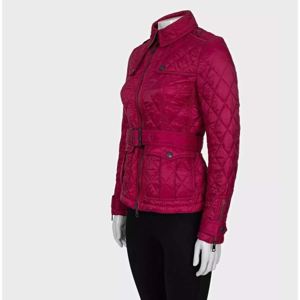 Burberry Fitted Jacket Pink Very good - Back View