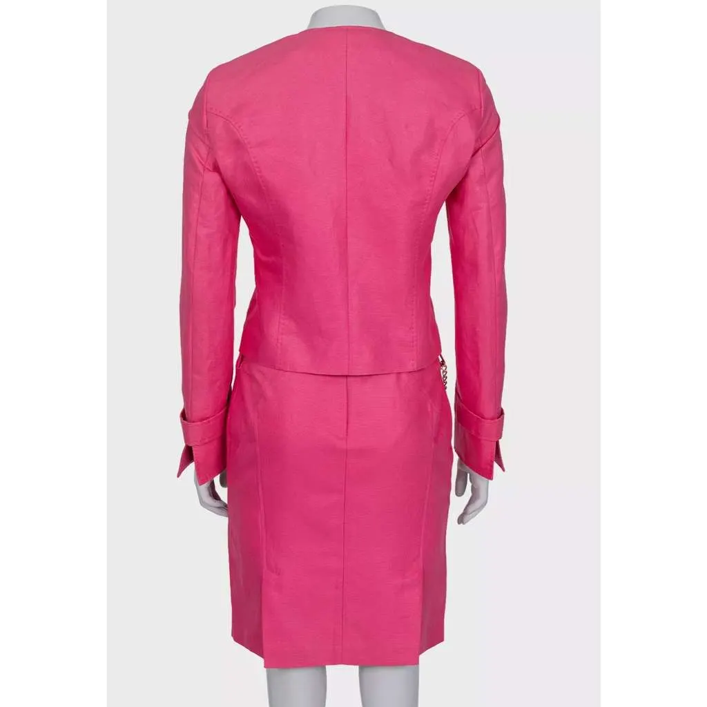 Versace Skirt Suit Pink Cotton Very good - Inside View