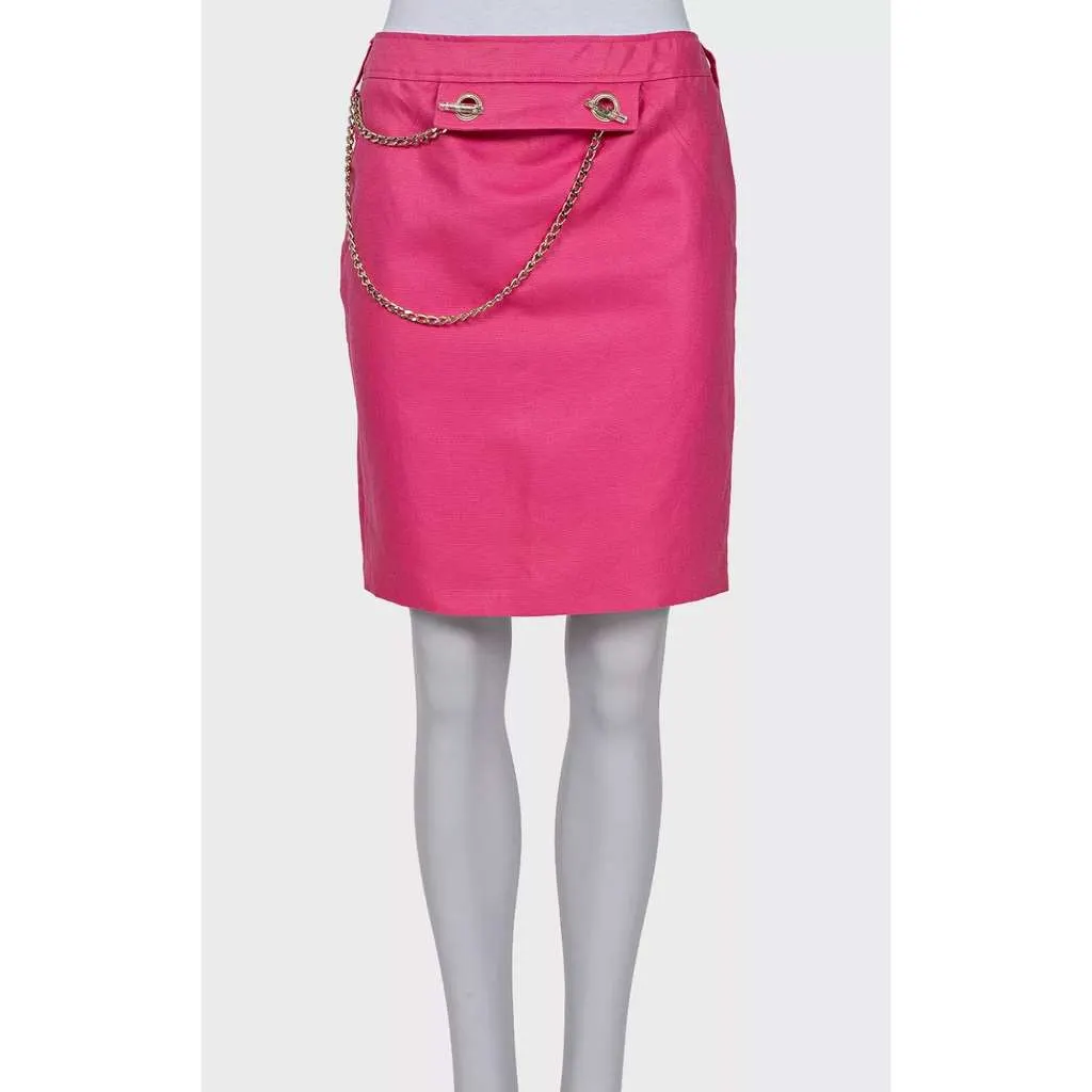 Versace Skirt Suit Pink Cotton Very good - Model View