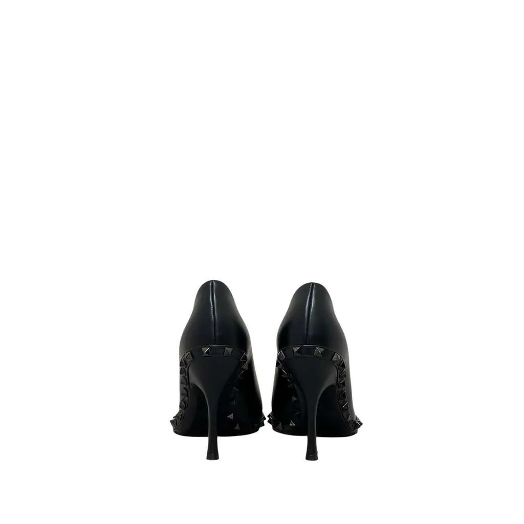 Valentino Rockstud 100 Heels Pumps Black Leather Very good - Model View