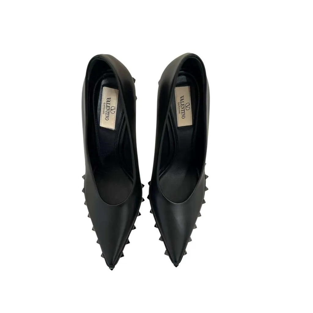Valentino Rockstud 100 Heels Pumps Black Leather Very good - Box View