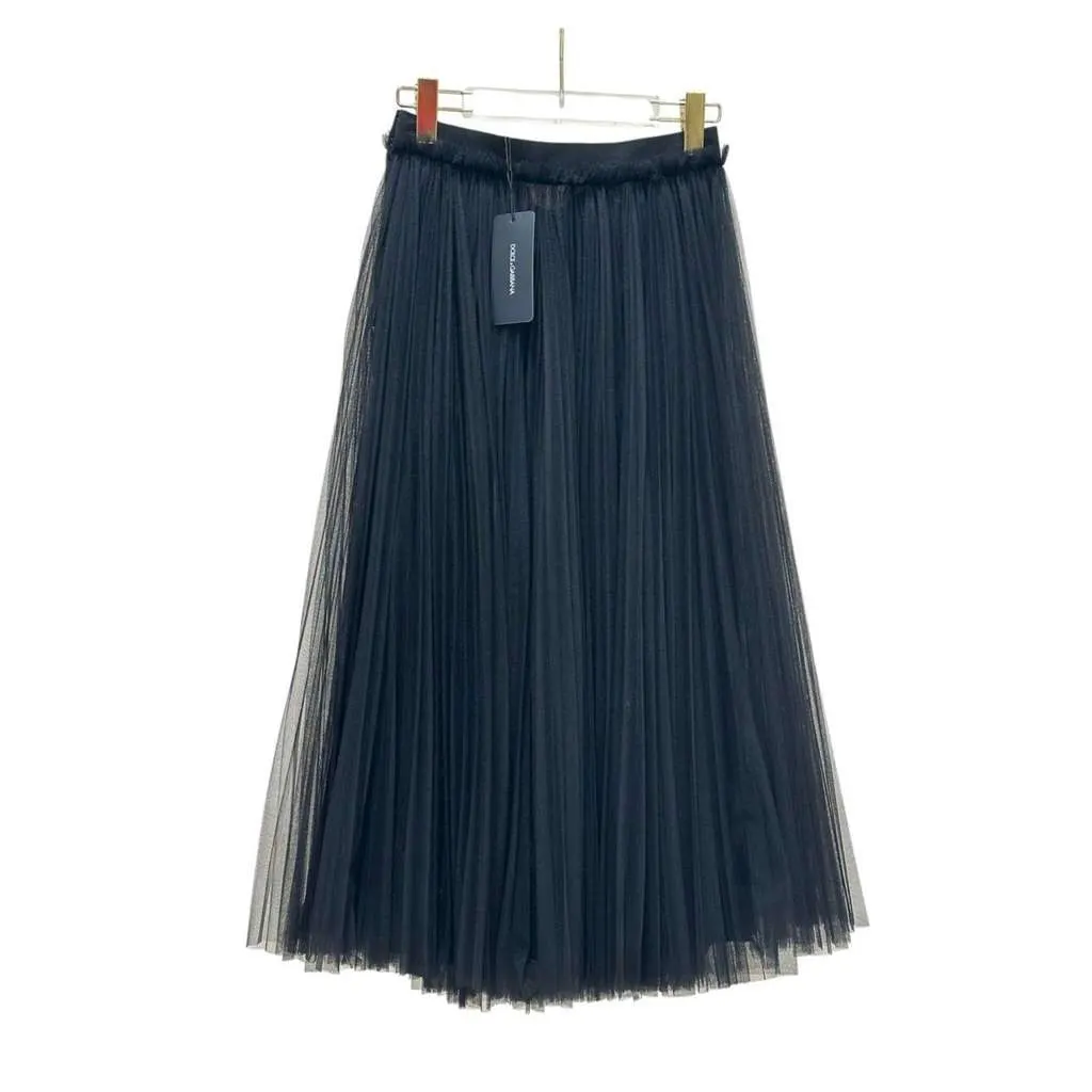 Dolce & Gabbana Tulle Lace Skirt Black Lace Very good - Back View