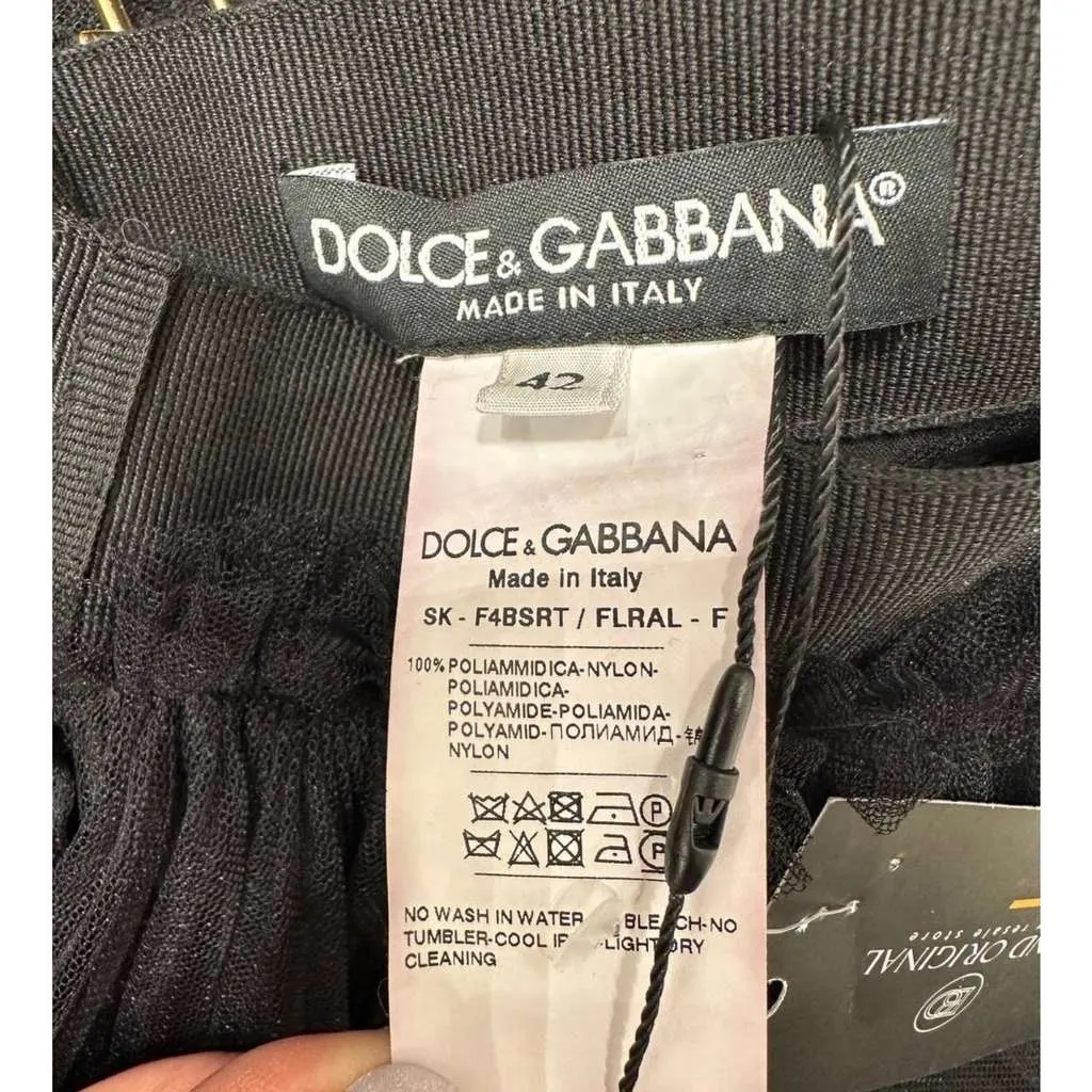 Dolce & Gabbana Tulle Lace Skirt Black Lace Very good - Inside View