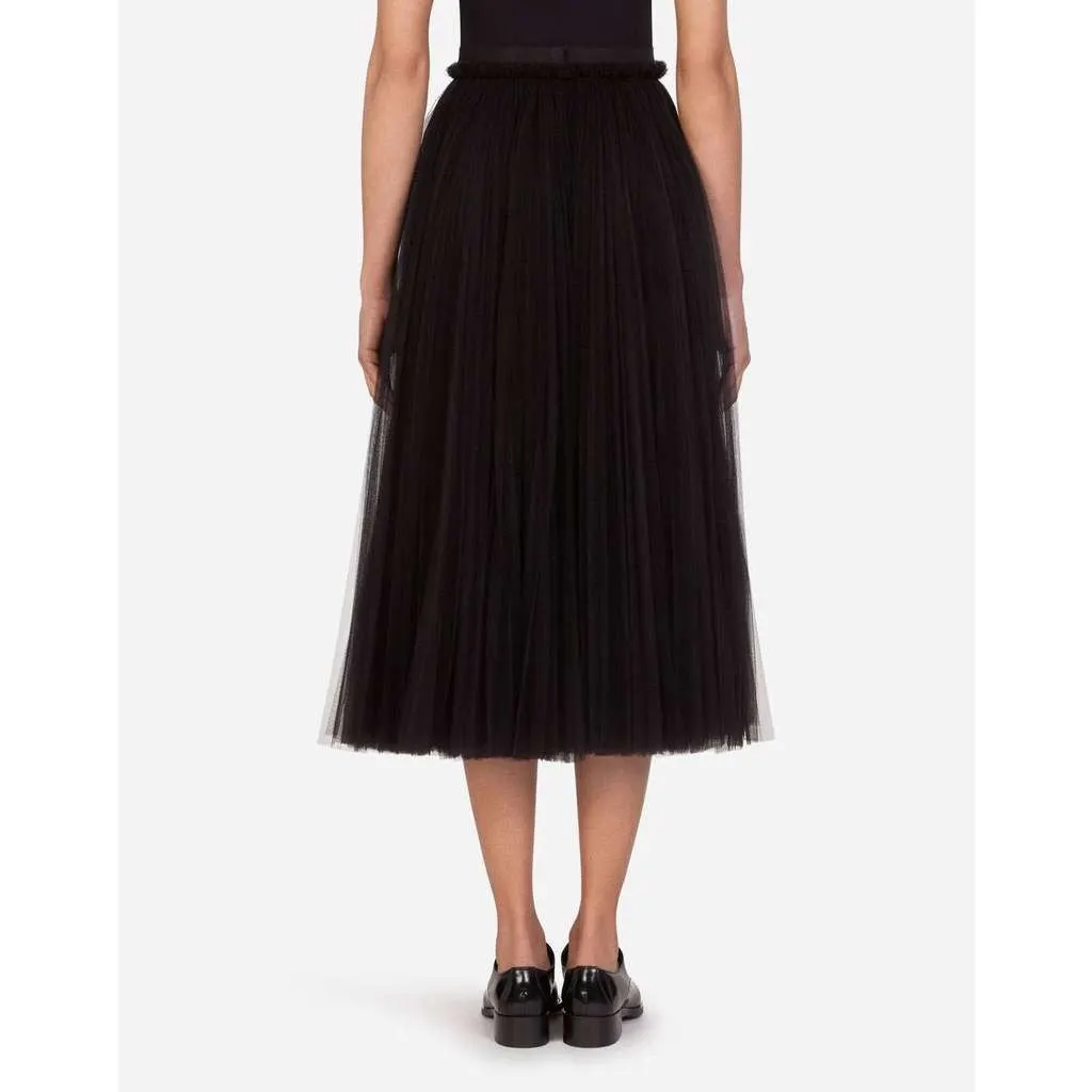 Dolce & Gabbana Tulle Lace Skirt Black Lace Very good - Box View