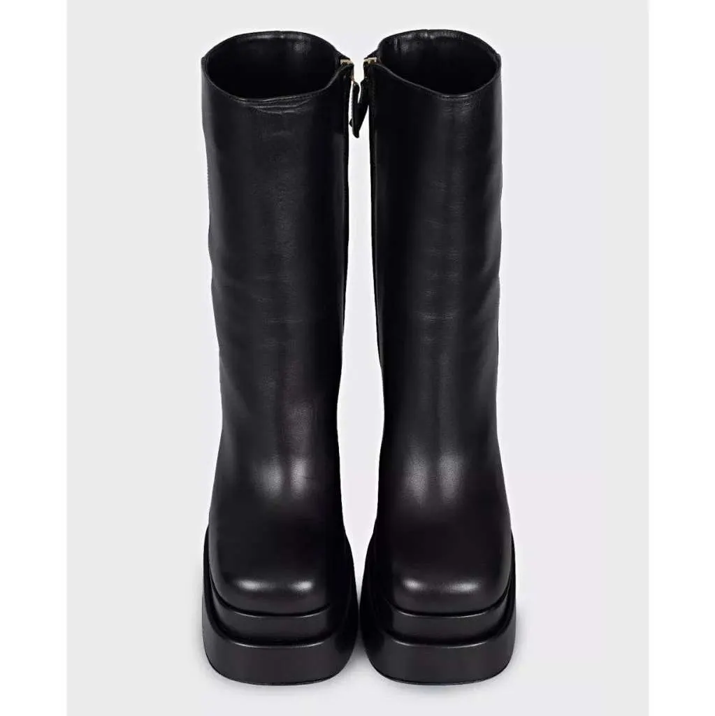 Versace Intrico Ankle Boots Black Leather Very good - Back View