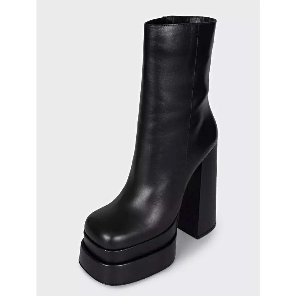 Versace Intrico Ankle Boots Black Leather Very good - Inside View
