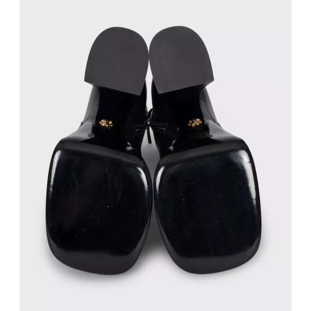Versace Intrico Ankle Boots Black Leather Very good - Box View