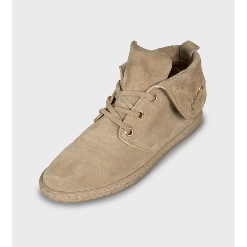 Louis Vuitton Empreinte Lace Up Booties Beige Leather Good - Inside View