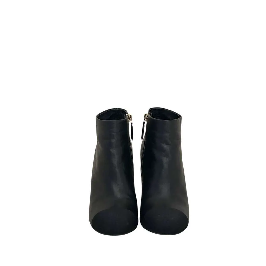 Chanel Heel Ankle Boots Black Leather Very good - Inside View