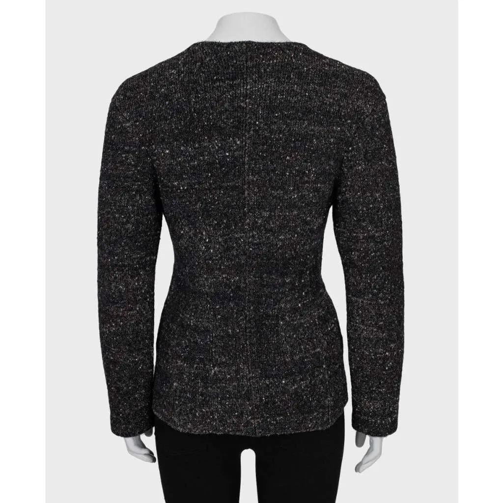 Louis Vuitton Zip Up Cardigan Jacket, Brown Cotton Very good - Inside View