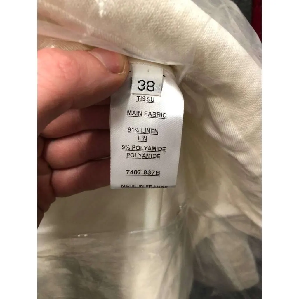 Balmain Trim Jacket White Linen Very good - Box View