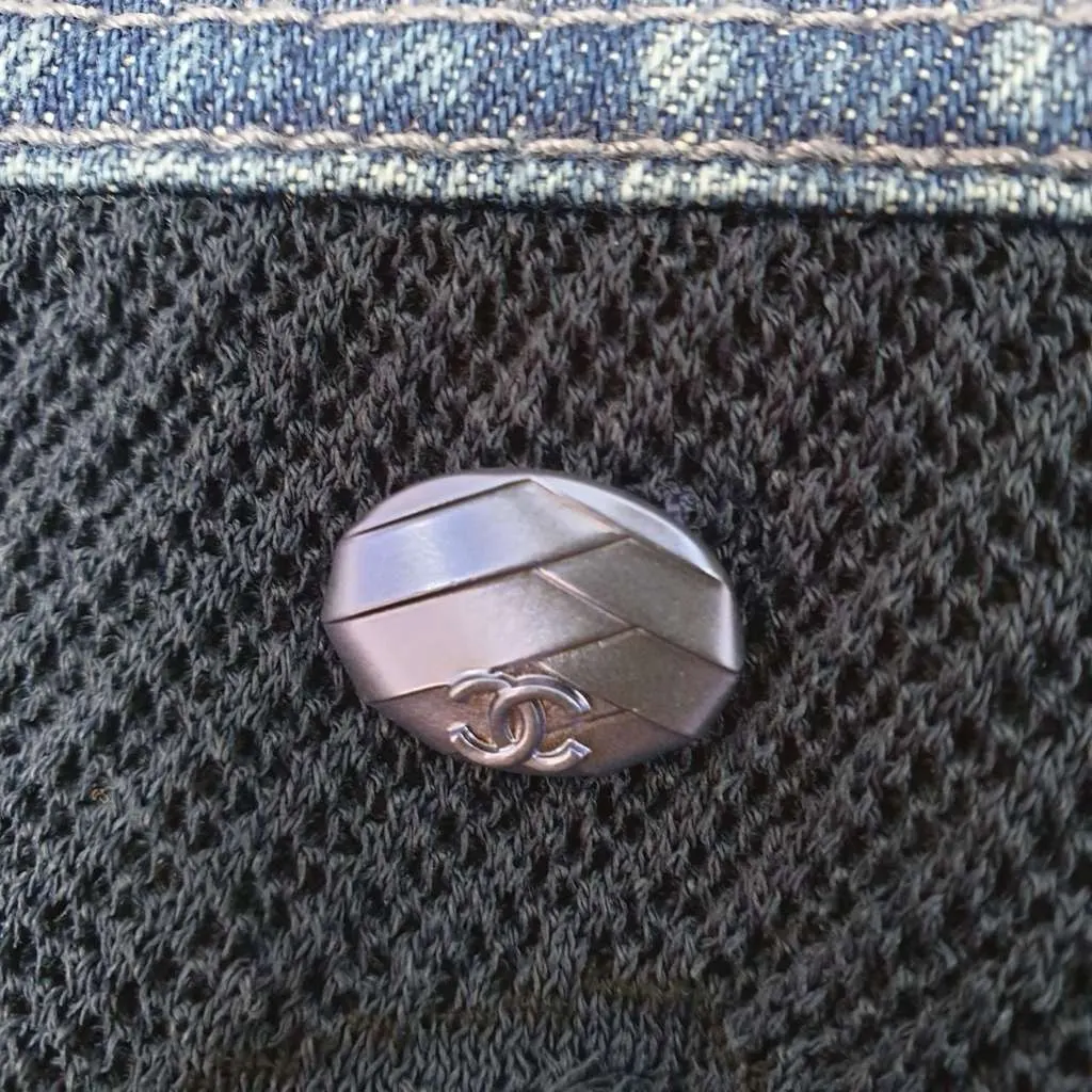 Chanel Camellia Mini Skirt Camel Denim Very good - Inside View
