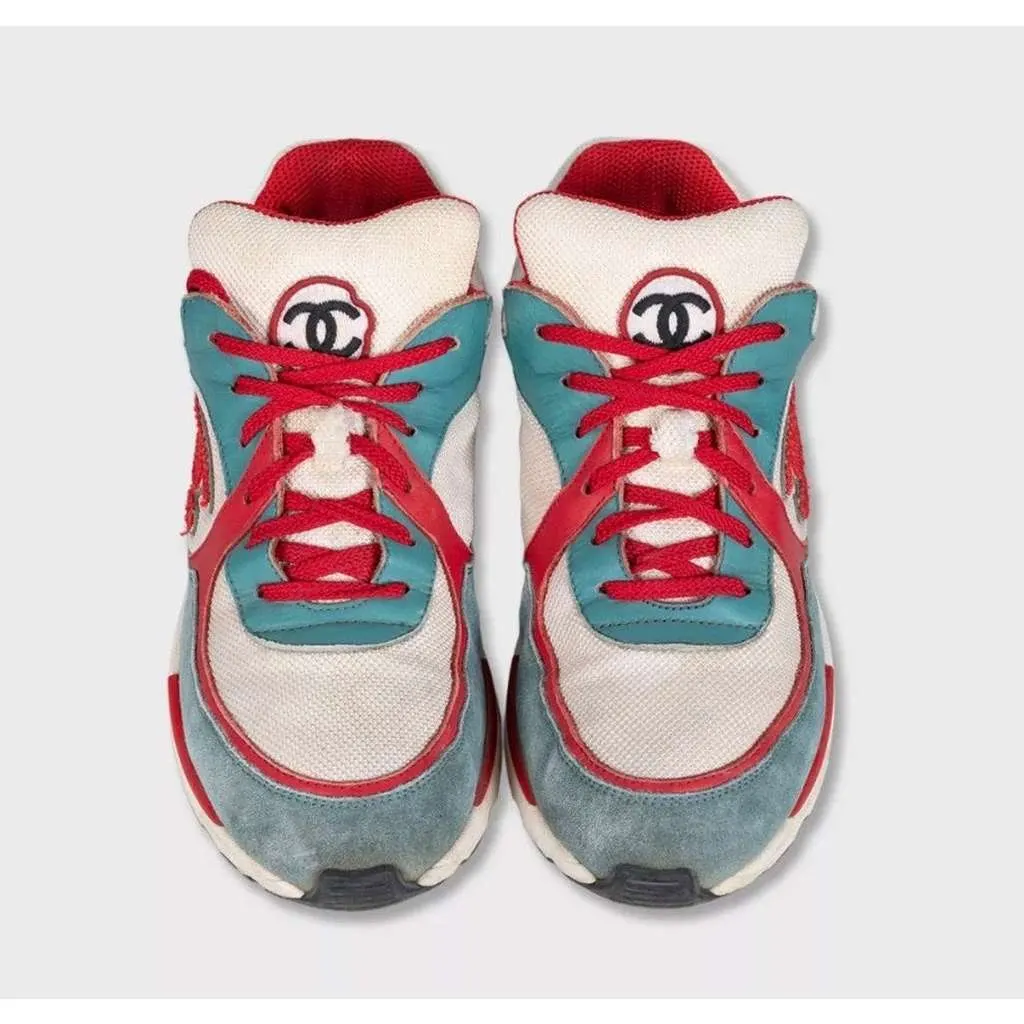 Chanel CC Logo Sneakers MultiColor Leather Very good - Back View