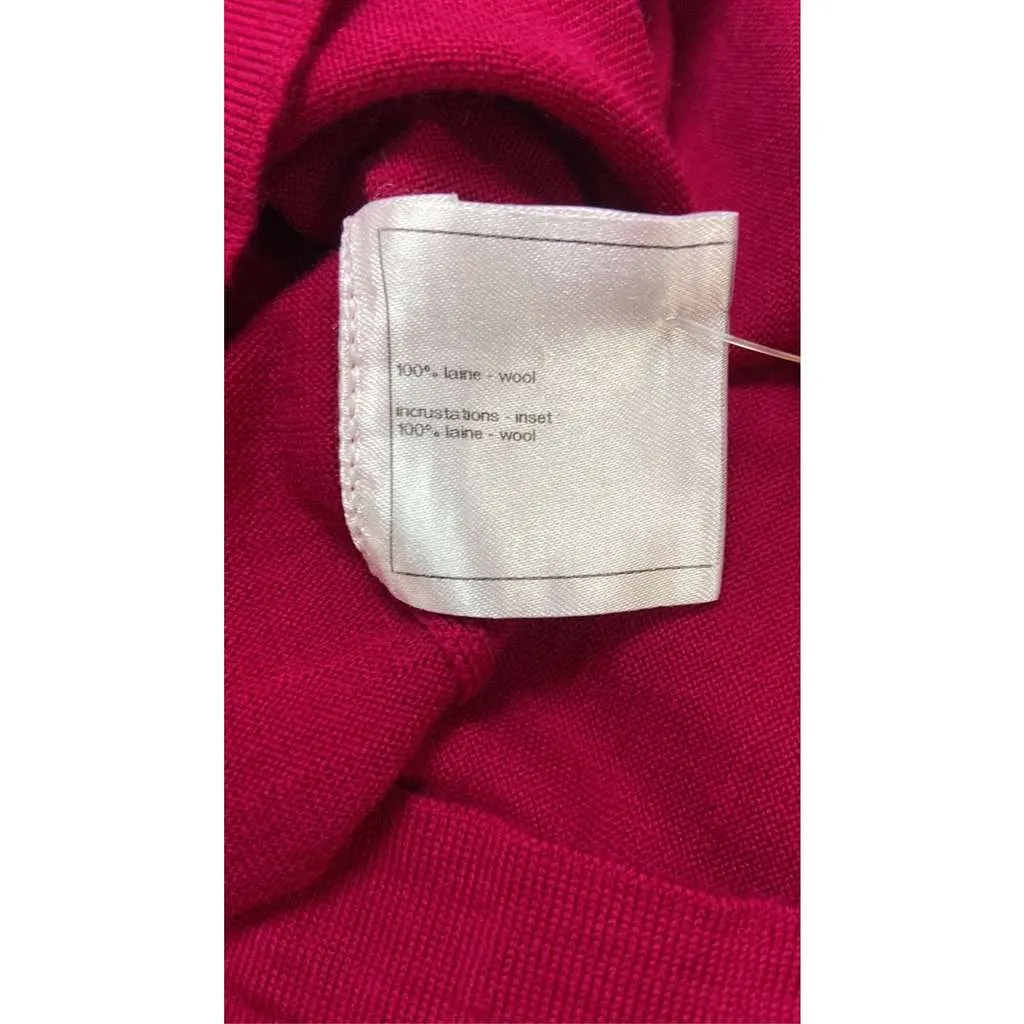 Chanel 2013 Crest Patch Sweater Tunic Red Cotton Very good - Box View