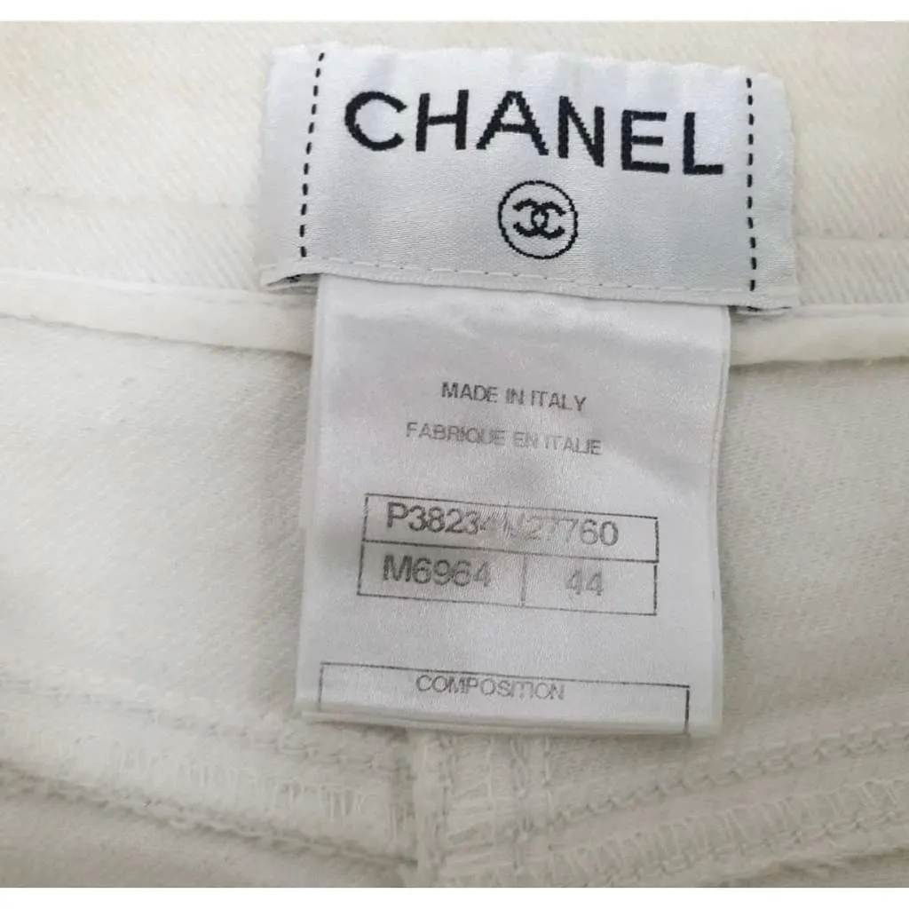 Chanel Camélias Print Jeans Black Cotton Good - Box View