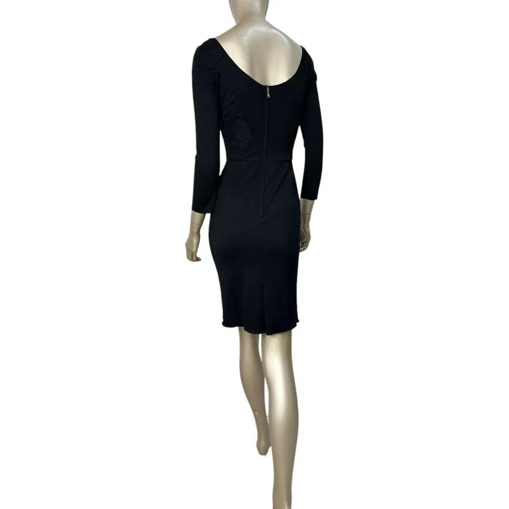 Dolce & Gabbana Fitted Lace Dress Black Lace Very good - Back View