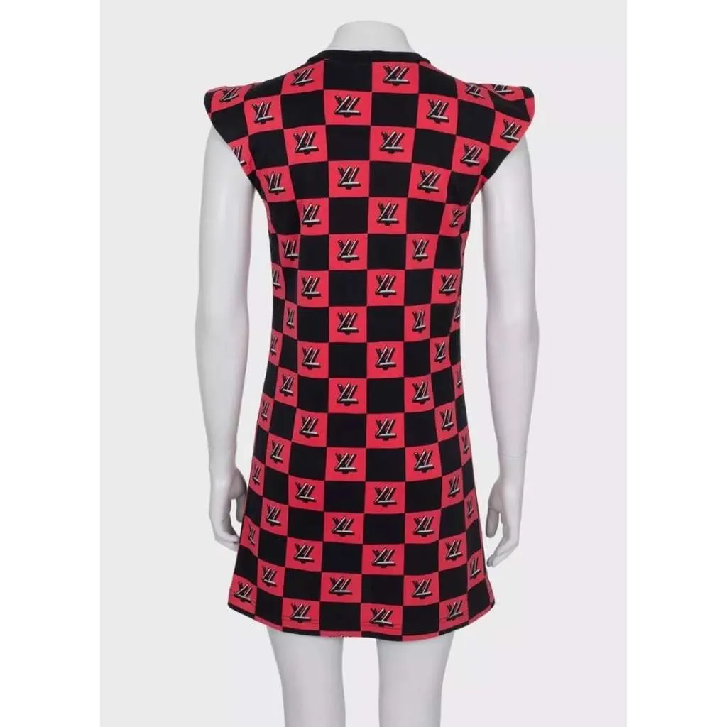 Louis Vuitton Monogram Check Dress Black Cotton Very good - Inside View