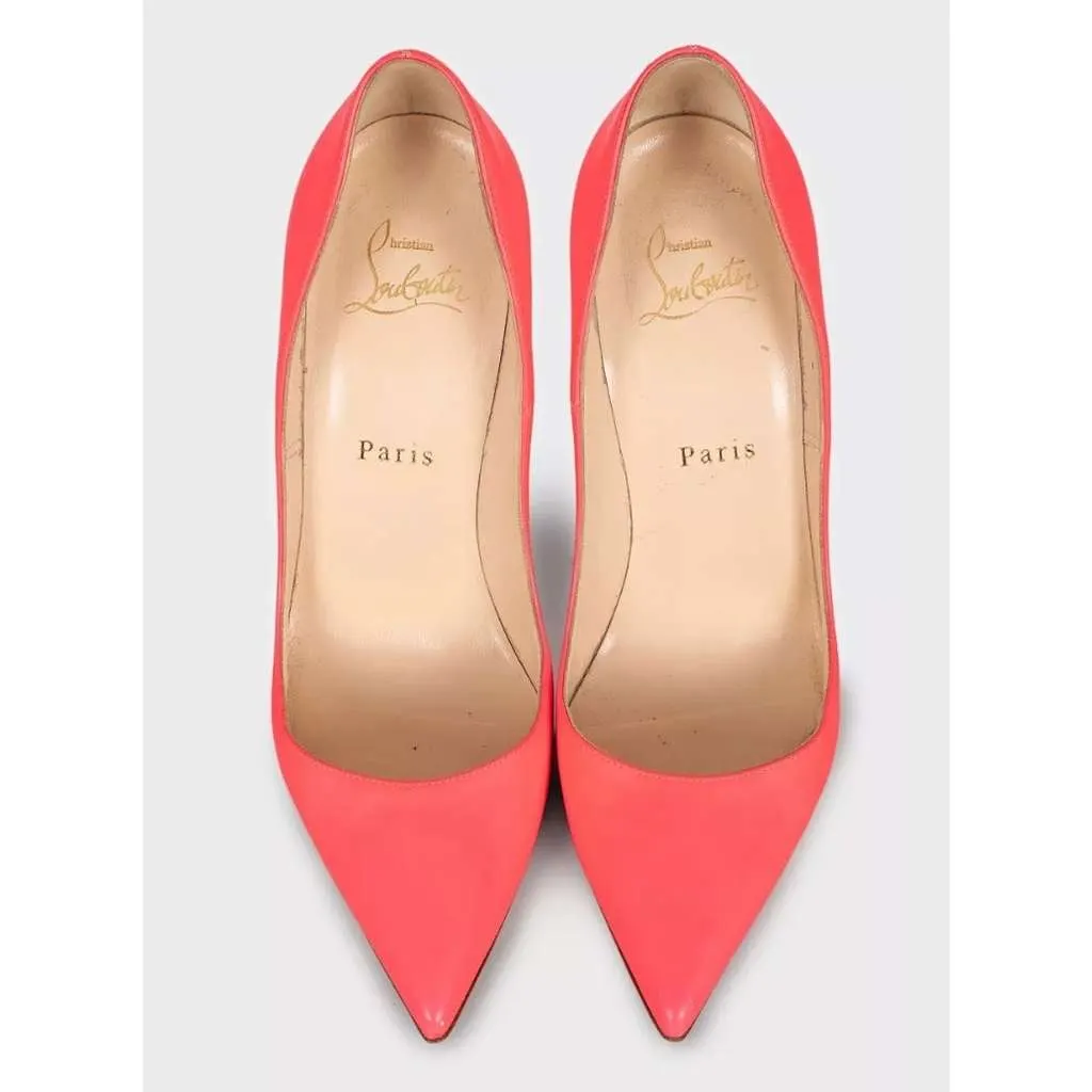 Christian Louboutin So Kate Pointed Toe Pumps Pink Leather Very good - Back View
