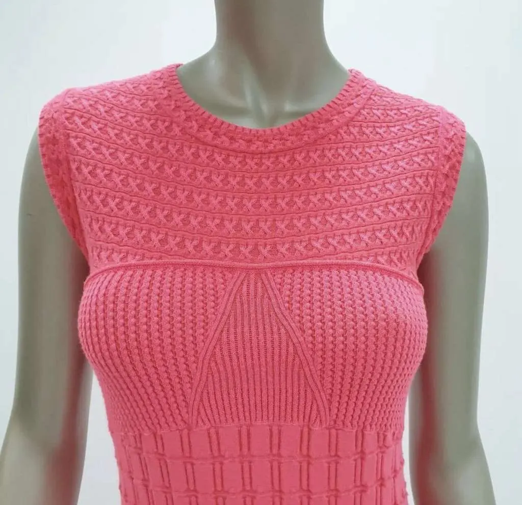 Chanel Dark Mini Dress Pink Cotton Very good - Back View