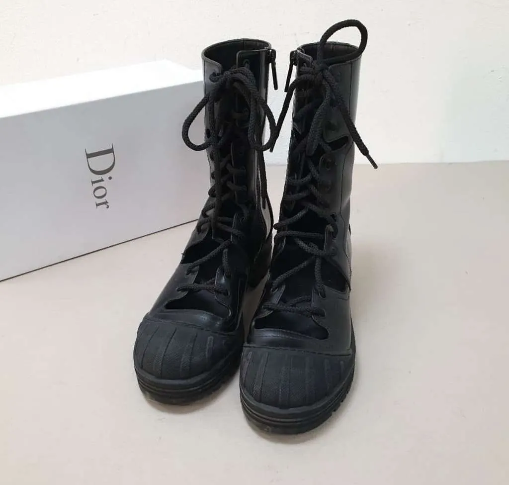 Dior Combat Boots Black Leather Very good - Inside View