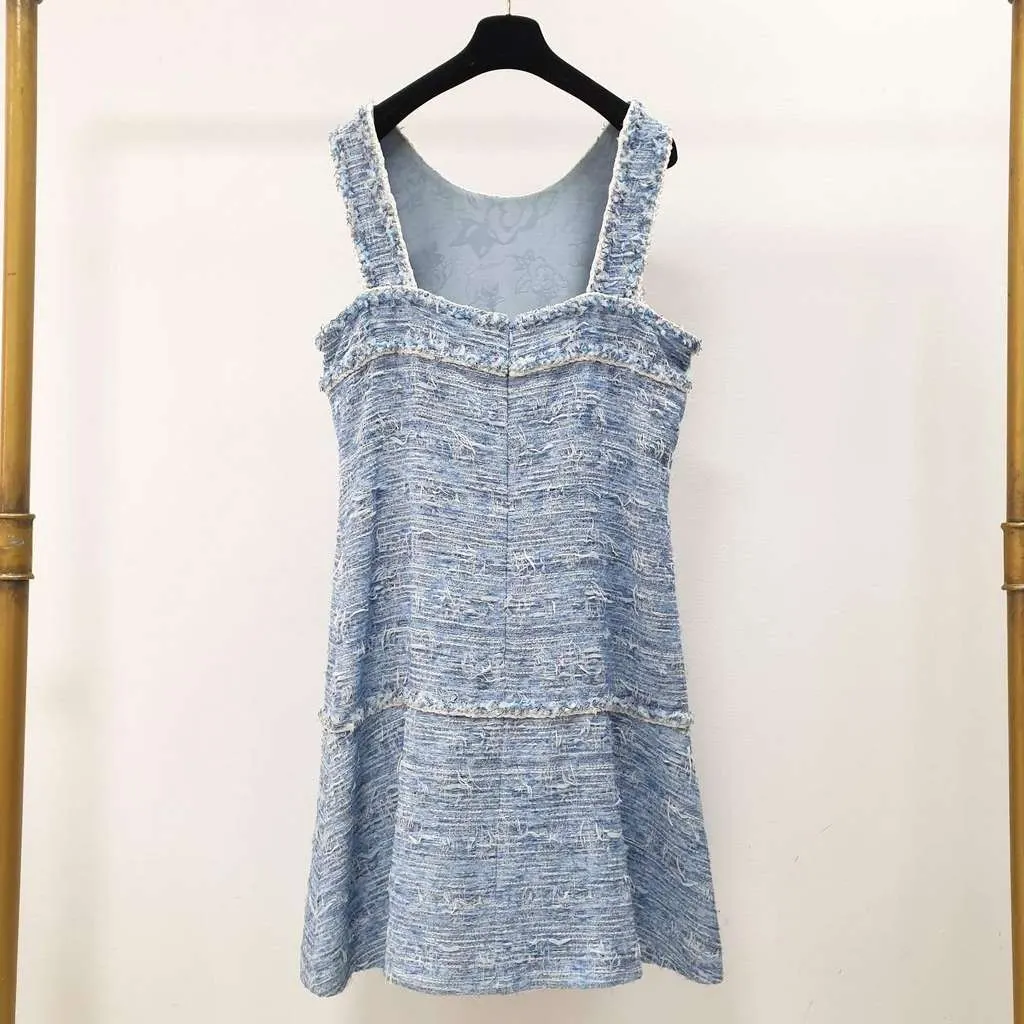 Chanel Fantasy Fringed Dress Spring 2015 Black Tweed Very good - Inside View
