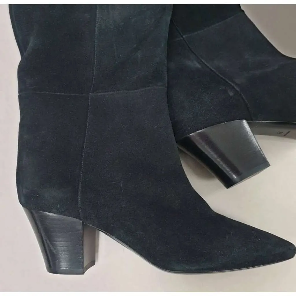 Saint Laurent Boots Black Suede Very good - Back View
