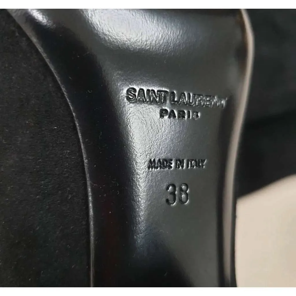 Saint Laurent Boots Black Suede Very good - Inside View