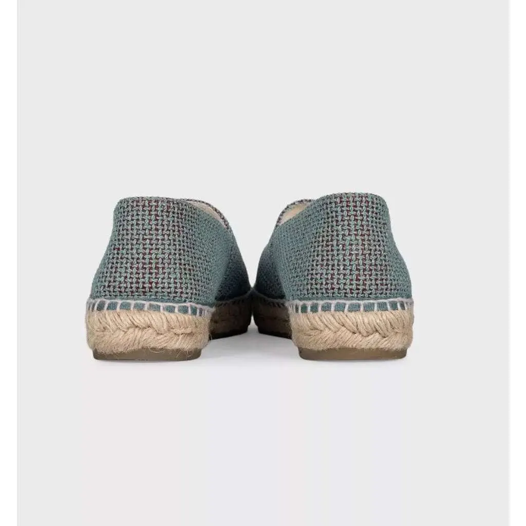 Chanel Sequin Embellished Espadrilles Green Leather Very good - Model View
