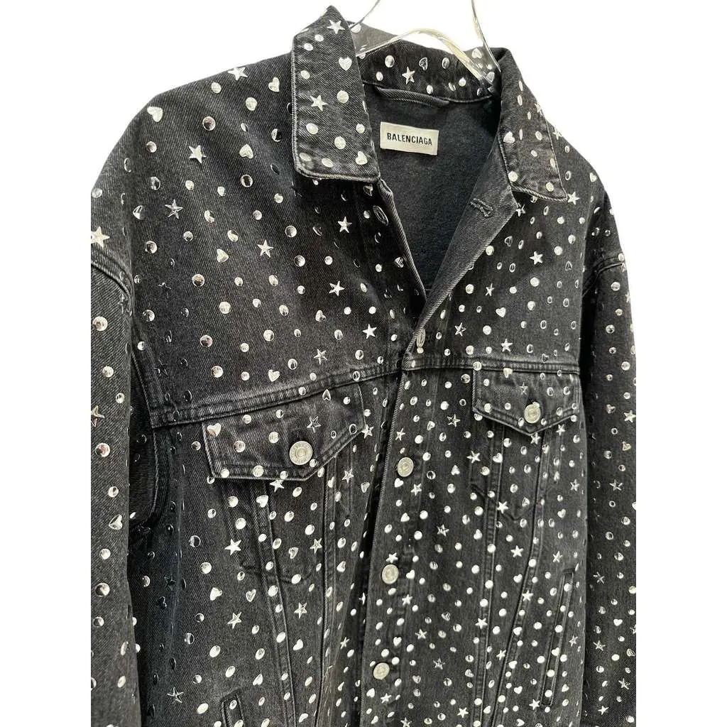 Balenciaga Jacket Grey Denim Very good - Model View