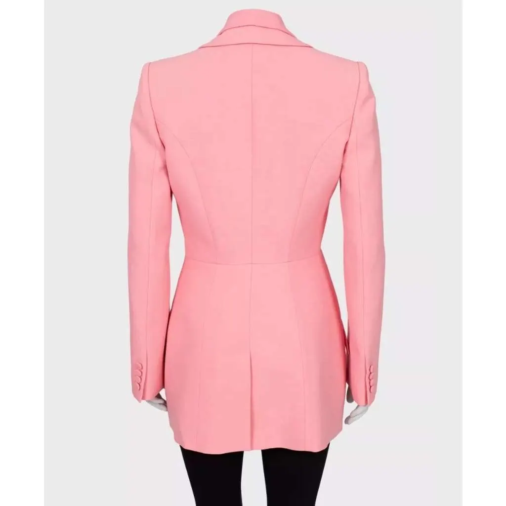 Alexander McQueen Double Collar Blazer Pink Silk Very good - Inside View