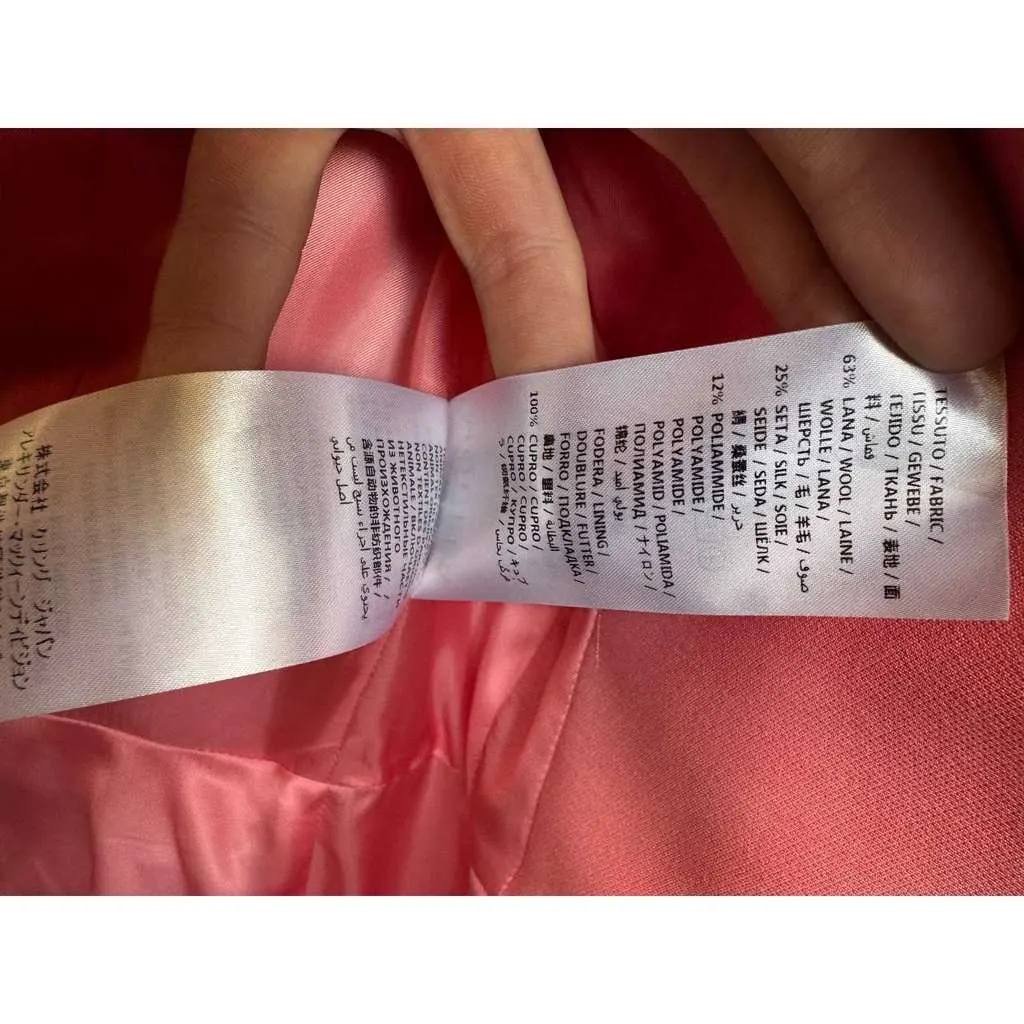 Alexander McQueen Double Collar Blazer Pink Silk Very good - Box View