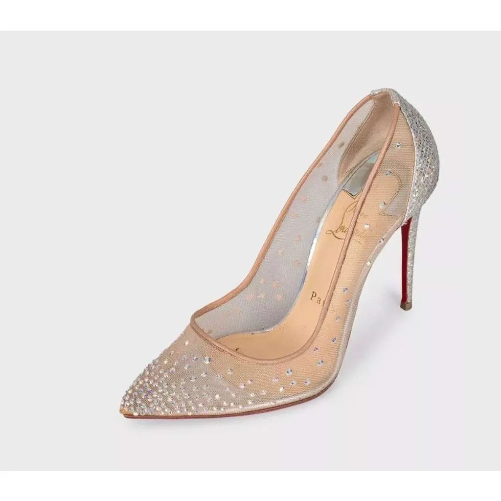 Christian Louboutin Mesh Pumps Beige Leather Very good - Inside View