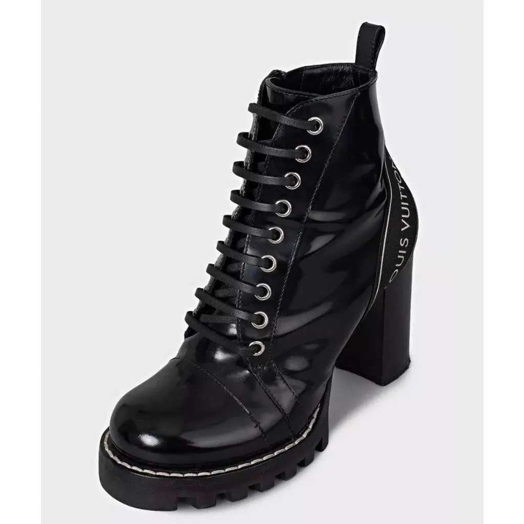 Louis Vuitton Star Trail Ankle Boots Black Leather Very good - Inside View