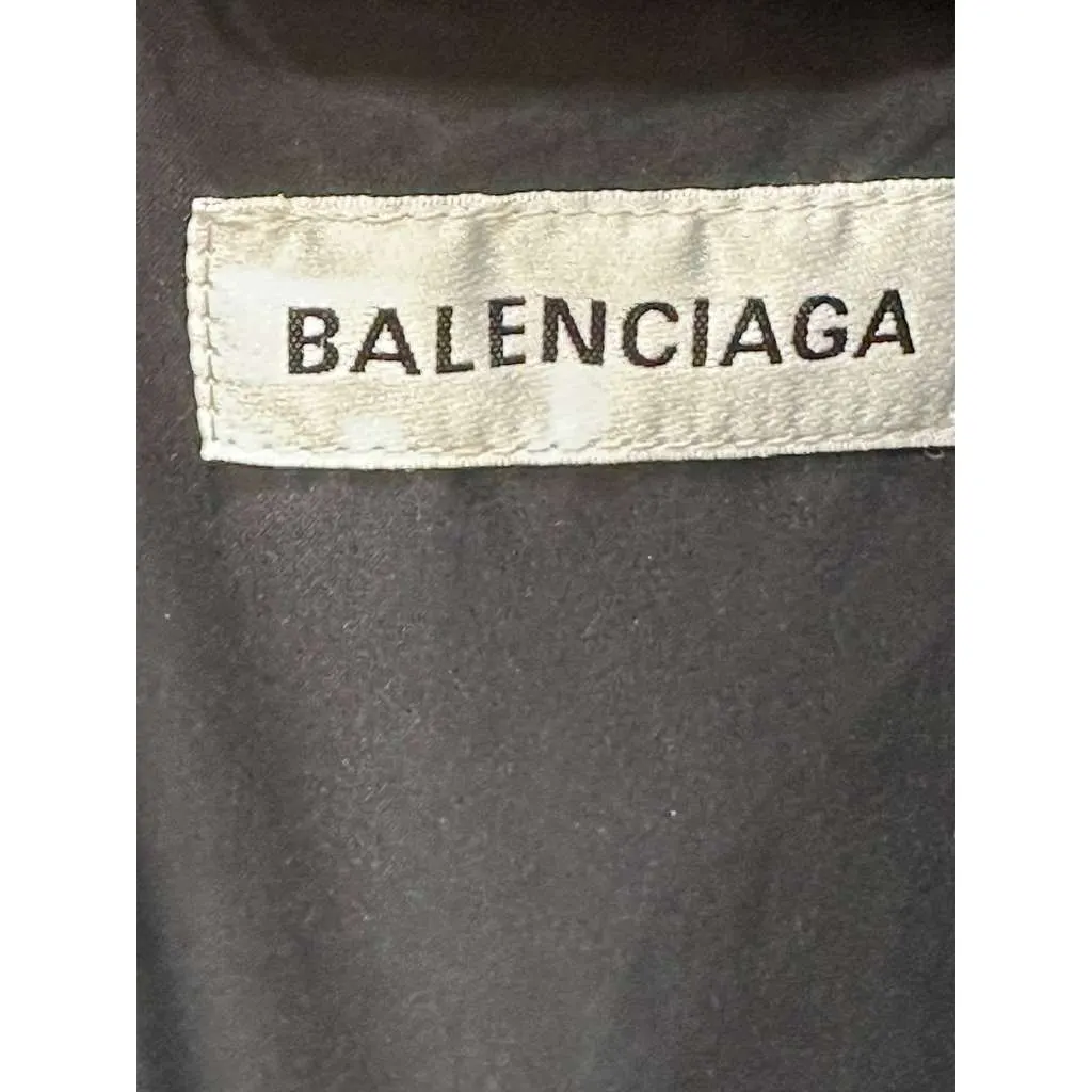 Balenciaga Lacquered Puffer Jacket Black Cotton Good - Model View