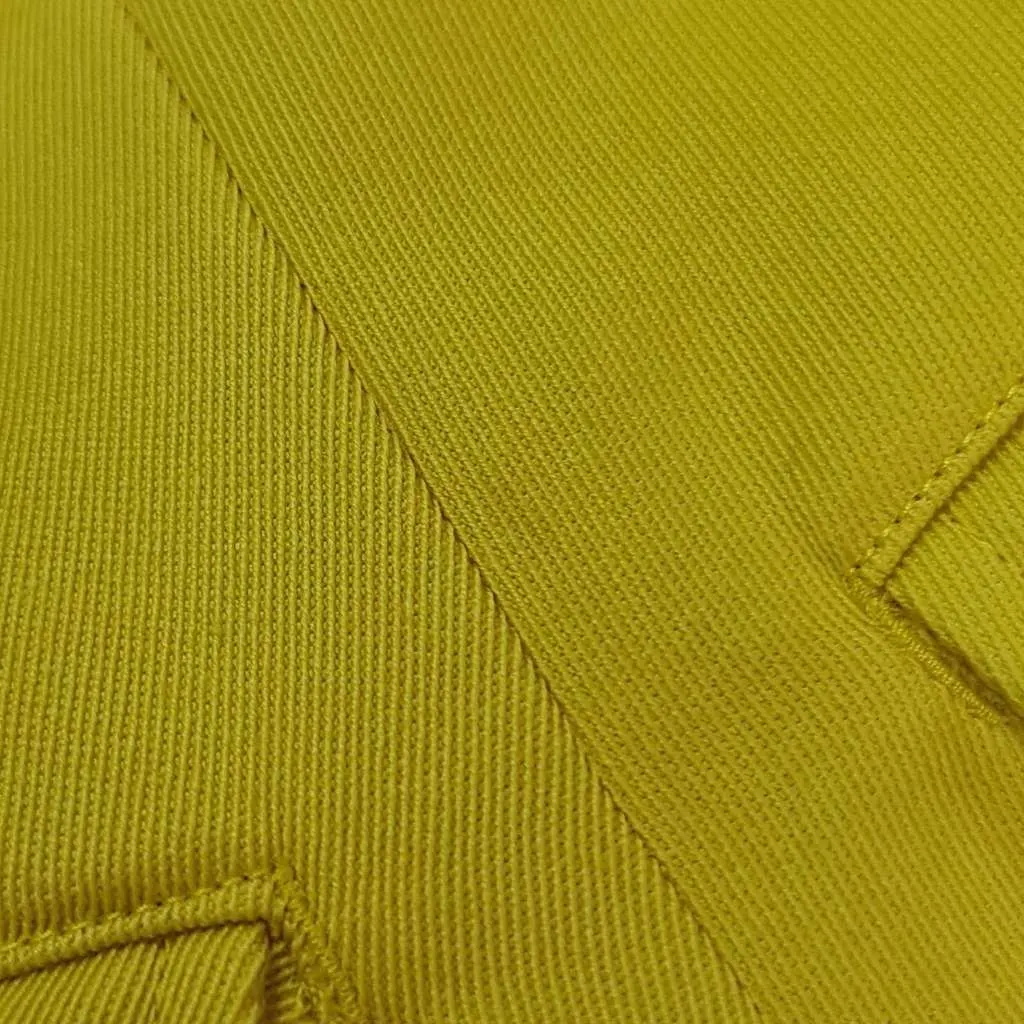 Bottega Veneta High Waisted Trousers Pants Yellow Wool Very good - Model View