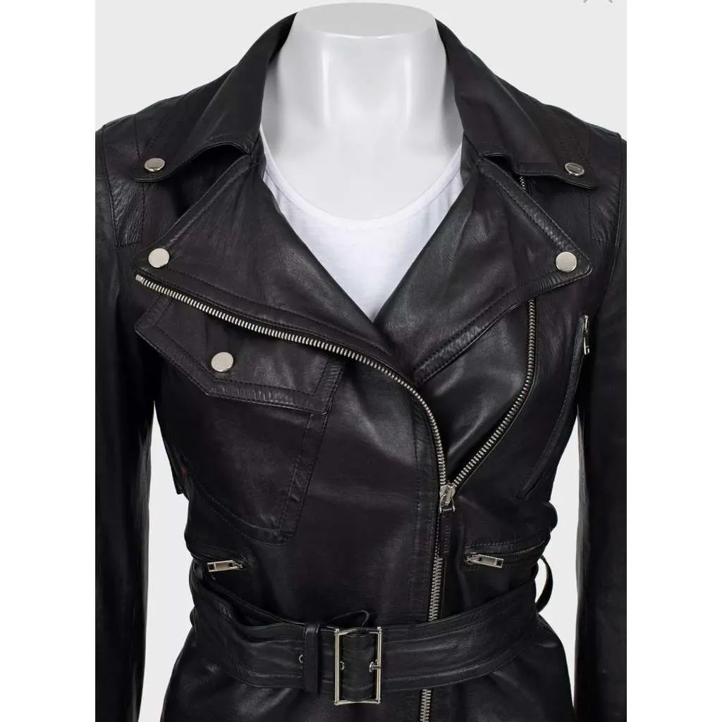 Gucci Belted Jacket Black Leather Very good - Inside View