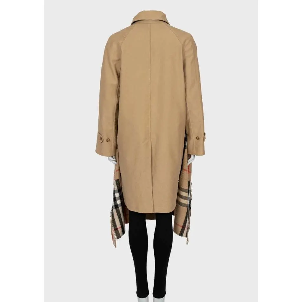 Burberry Check Trim Coat Beige Cotton Very good - Inside View