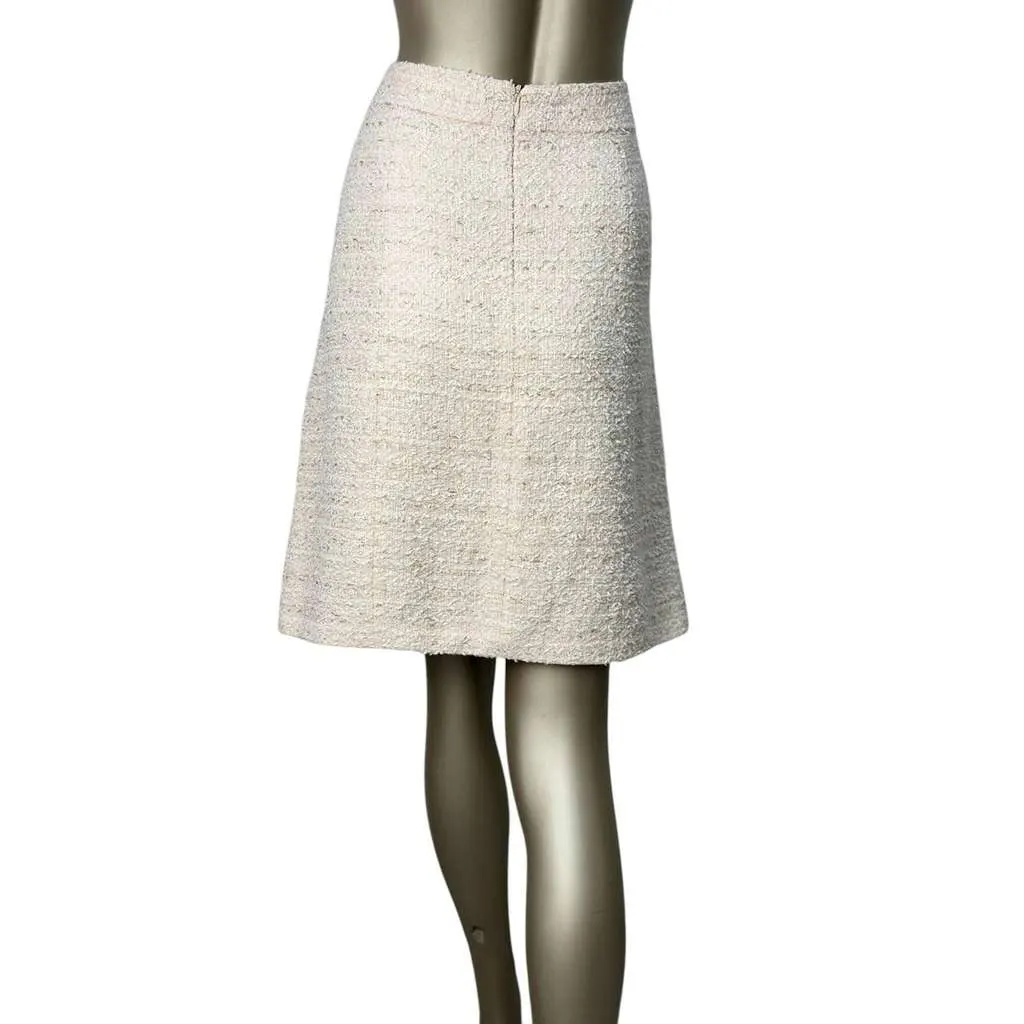 Chanel Skirt White Tweed Very good - Back View