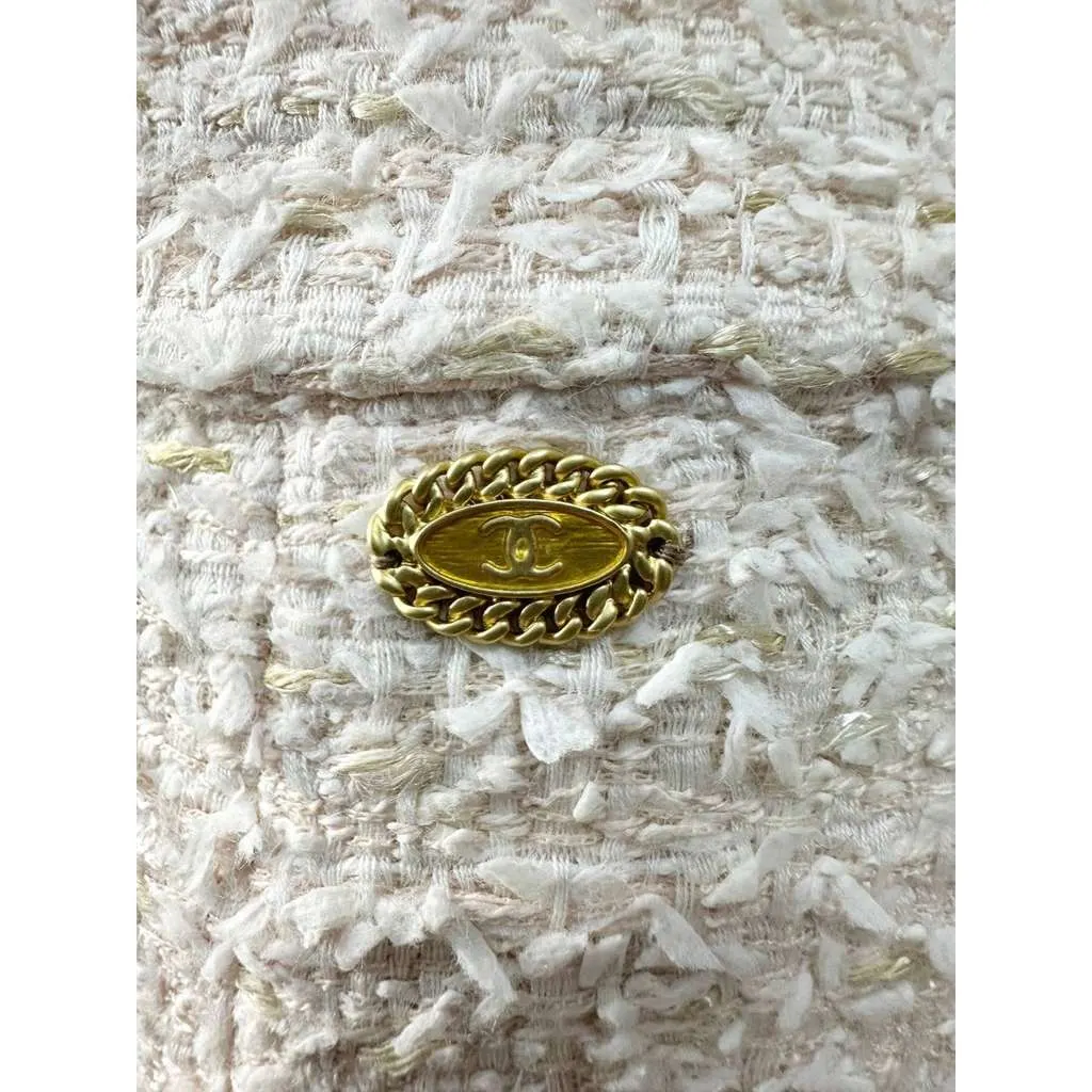 Chanel Skirt White Tweed Very good - Box View