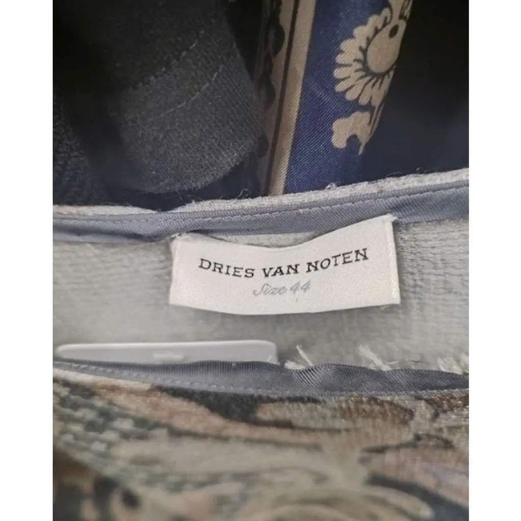 Dries Van Noten Floral Print Midi Dress MultiColor Silk Very good - Box View