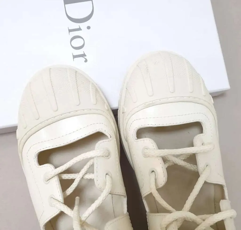 Dior Iron Tall Boots White Very good - Box View
