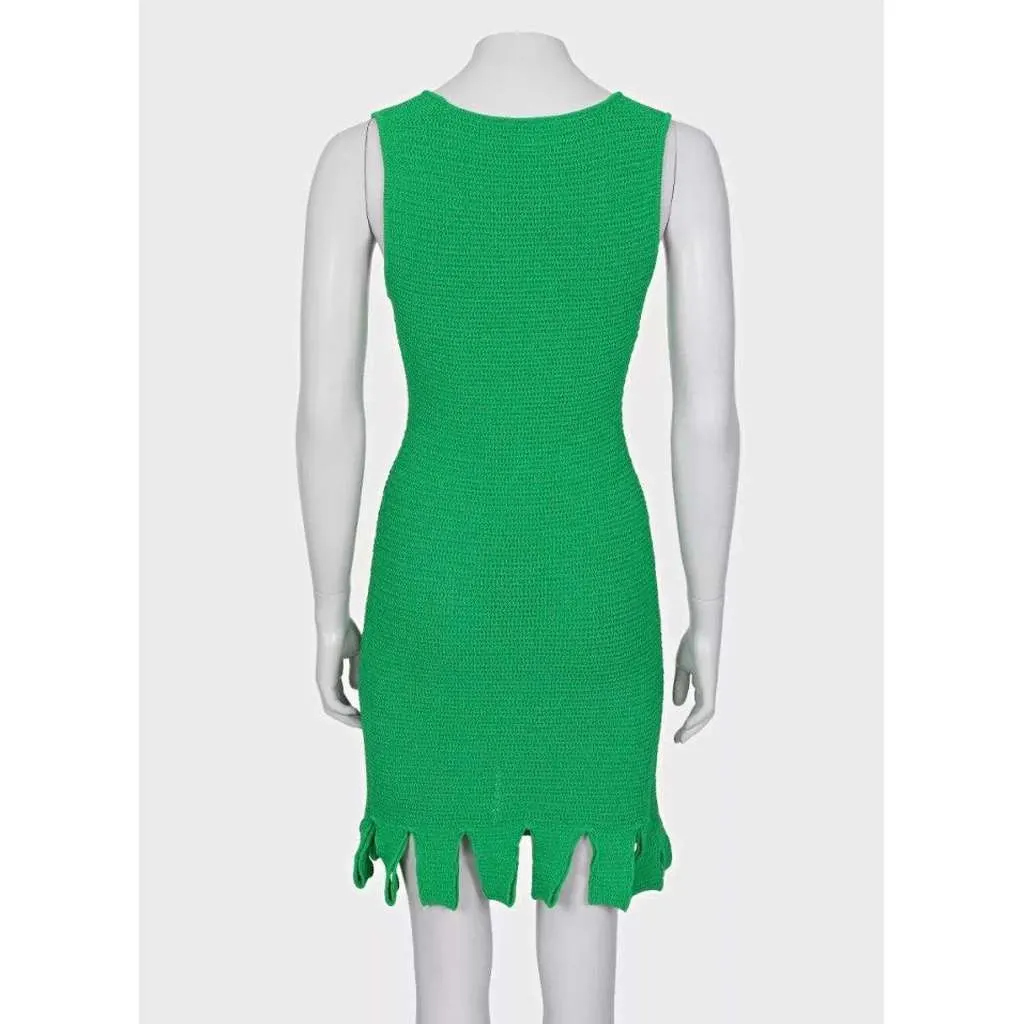 Bottega Veneta Knitted Dress Green Cotton Very good - Inside View