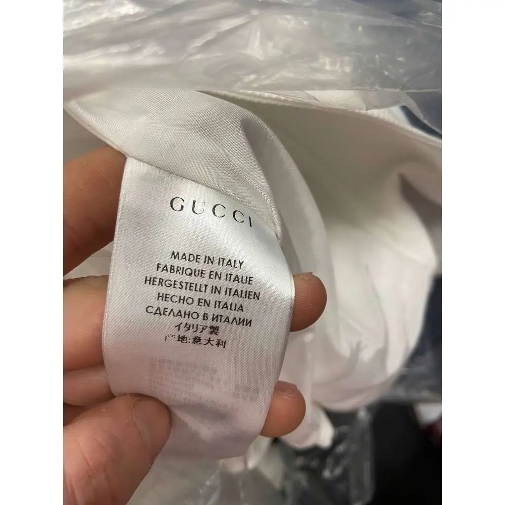 Gucci Fitted Jacket Buttons White Cotton Very good - Box View