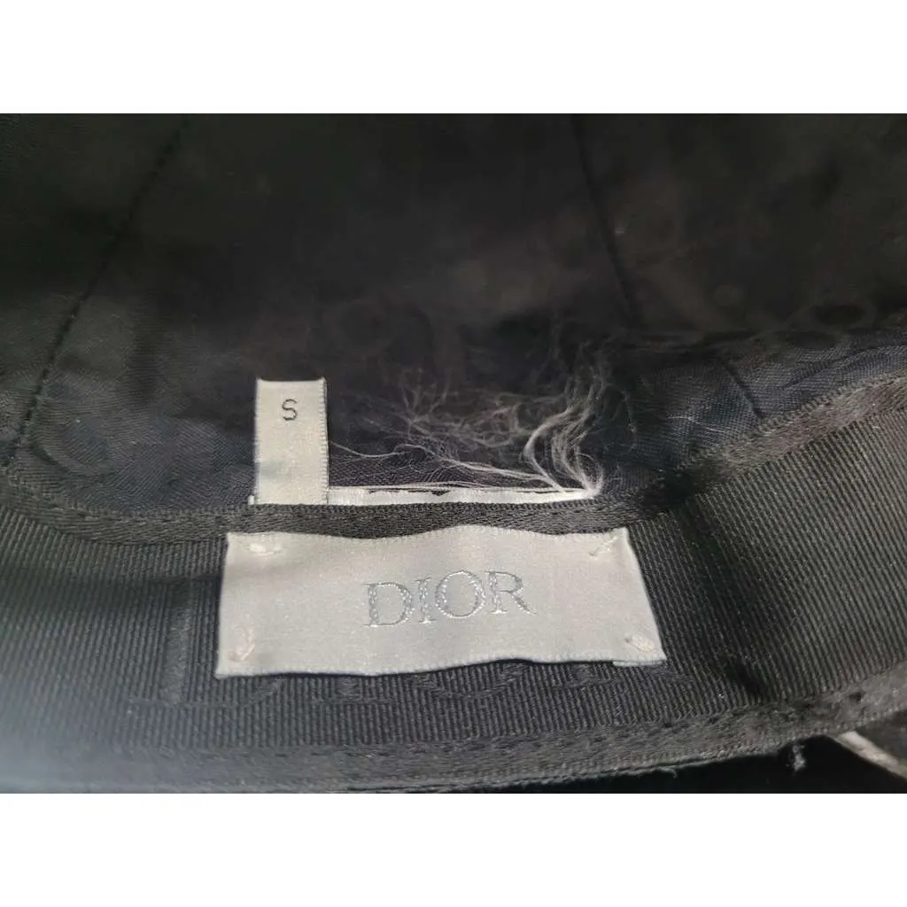 Dior Logo Print Baseball Cap Black Cotton Very good - Model View