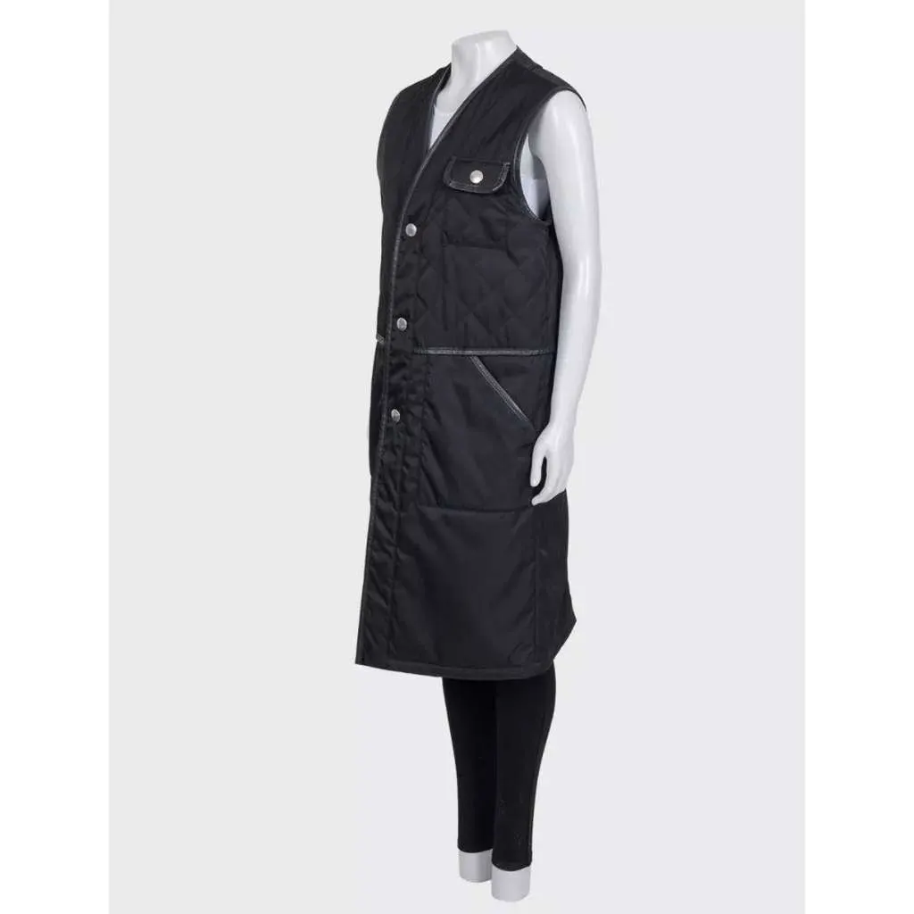 Prada Maxi Vest Black Leather Very good - Back View