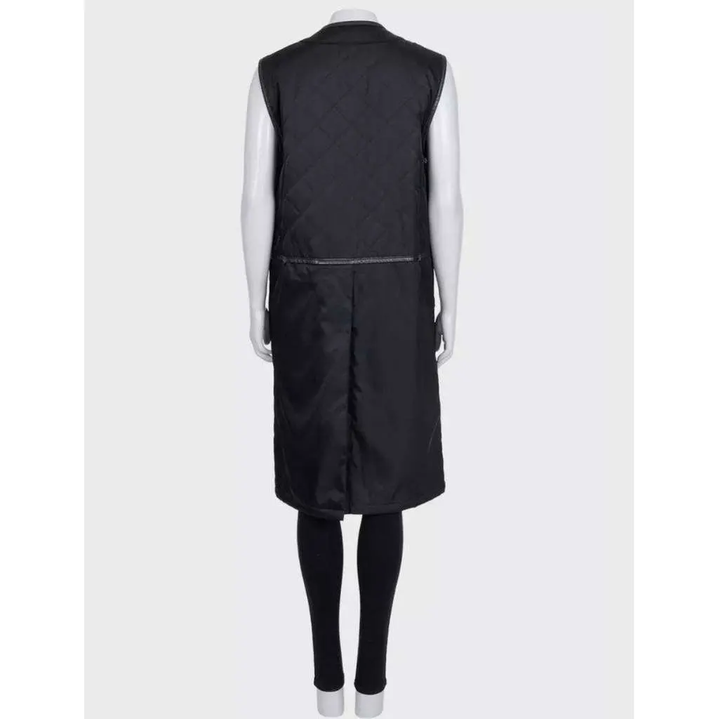 Prada Maxi Vest Black Leather Very good - Inside View
